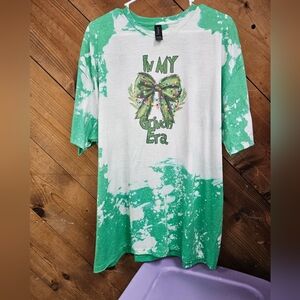 NWOT In My Grinch Era bleached sublimated shirt 2XL